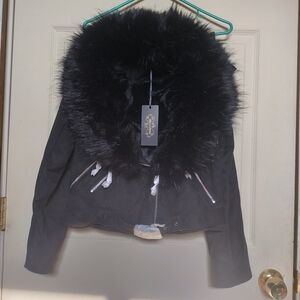 **PERFECT CHRISTMAS GIFT 🎄🎁Chic Black Faux Fur/Suede Bellivera Women's Coat